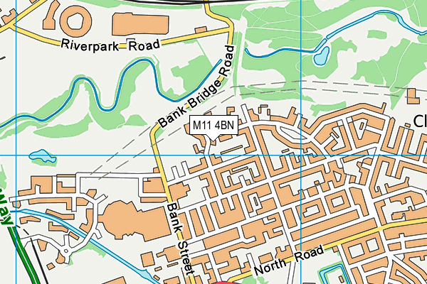 M11 4BN map - OS VectorMap District (Ordnance Survey)