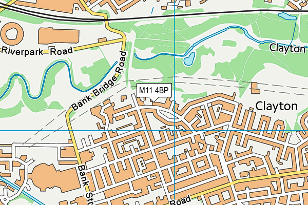 M11 4BP map - OS VectorMap District (Ordnance Survey)