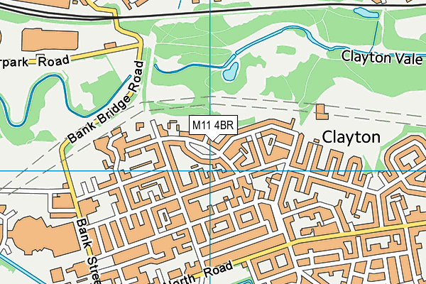 M11 4BR map - OS VectorMap District (Ordnance Survey)