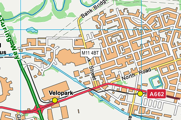 M11 4BT map - OS VectorMap District (Ordnance Survey)