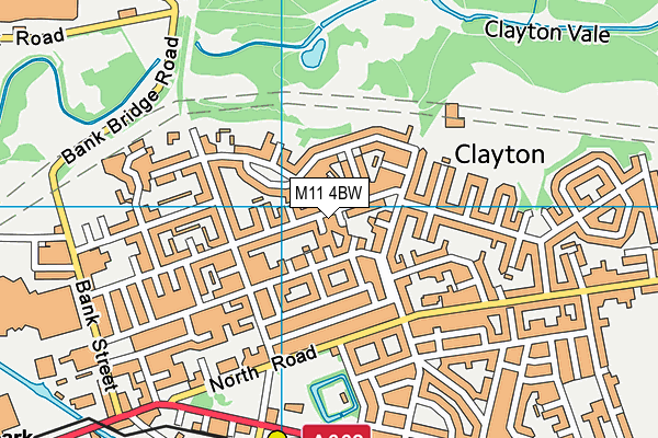 M11 4BW map - OS VectorMap District (Ordnance Survey)