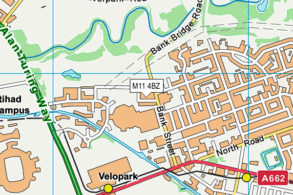 M11 4BZ map - OS VectorMap District (Ordnance Survey)