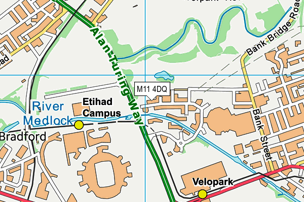 M11 4DQ map - OS VectorMap District (Ordnance Survey)