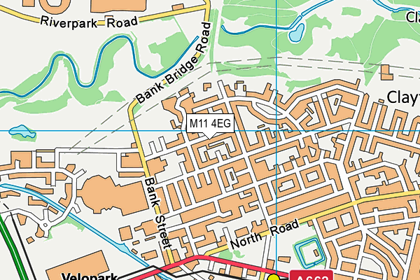 M11 4EG map - OS VectorMap District (Ordnance Survey)