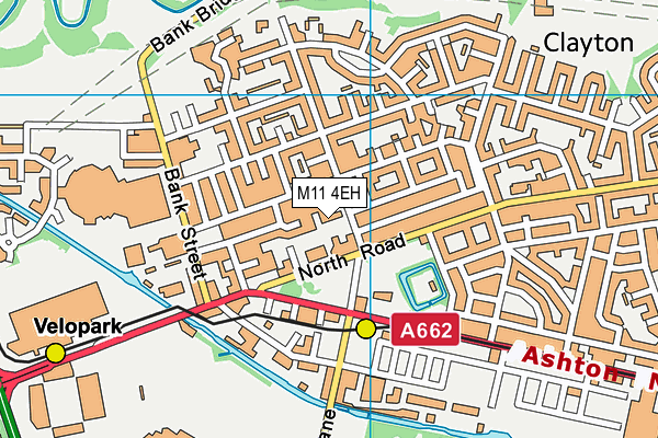 M11 4EH map - OS VectorMap District (Ordnance Survey)