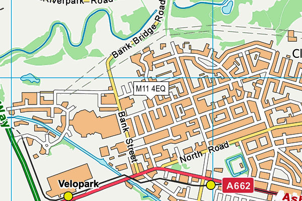 M11 4EQ map - OS VectorMap District (Ordnance Survey)