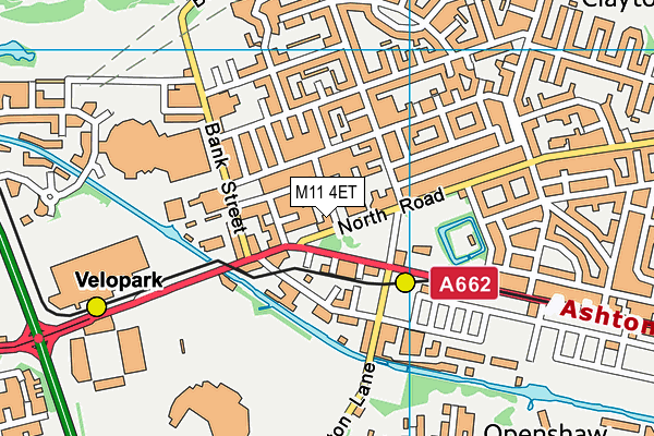 M11 4ET map - OS VectorMap District (Ordnance Survey)