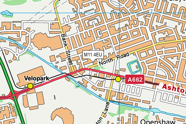 M11 4EU map - OS VectorMap District (Ordnance Survey)