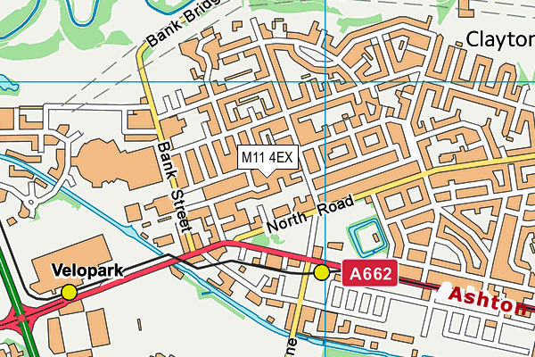 M11 4EX map - OS VectorMap District (Ordnance Survey)