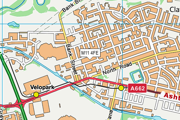 M11 4FE map - OS VectorMap District (Ordnance Survey)