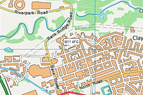 M11 4FG map - OS VectorMap District (Ordnance Survey)