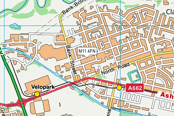 M11 4FN map - OS VectorMap District (Ordnance Survey)
