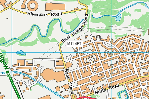 M11 4FT map - OS VectorMap District (Ordnance Survey)