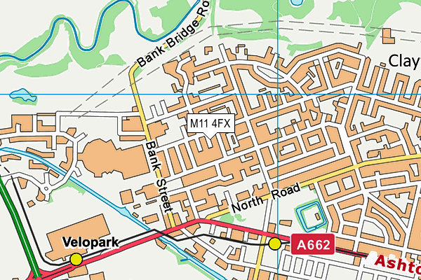 M11 4FX map - OS VectorMap District (Ordnance Survey)