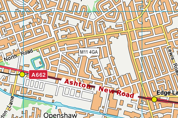 M11 4GA map - OS VectorMap District (Ordnance Survey)