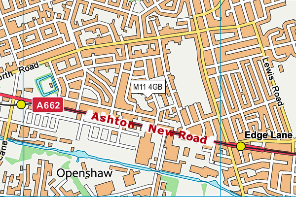 M11 4GB map - OS VectorMap District (Ordnance Survey)