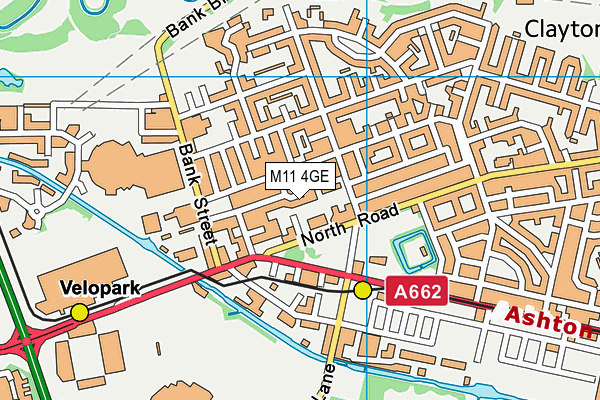 M11 4GE map - OS VectorMap District (Ordnance Survey)