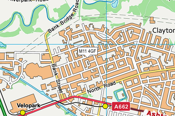 M11 4GF map - OS VectorMap District (Ordnance Survey)