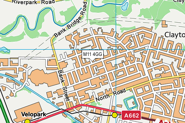 M11 4GG map - OS VectorMap District (Ordnance Survey)