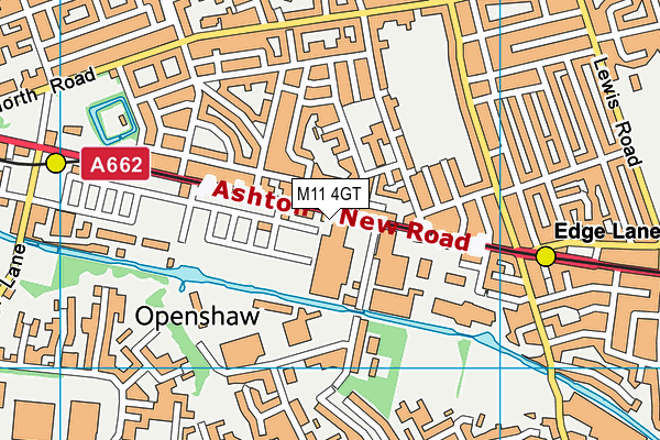 M11 4GT map - OS VectorMap District (Ordnance Survey)