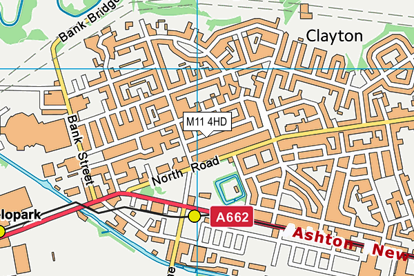 M11 4HD map - OS VectorMap District (Ordnance Survey)