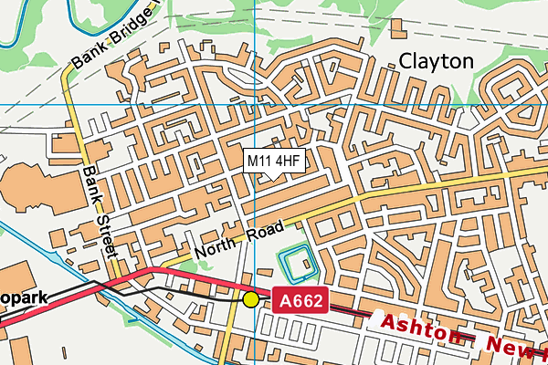 M11 4HF map - OS VectorMap District (Ordnance Survey)