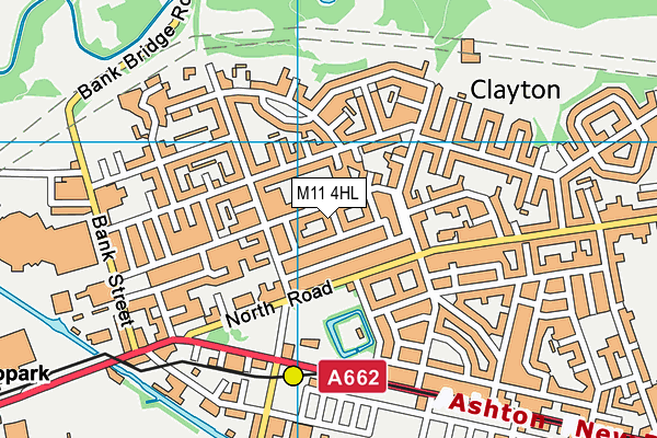 M11 4HL map - OS VectorMap District (Ordnance Survey)