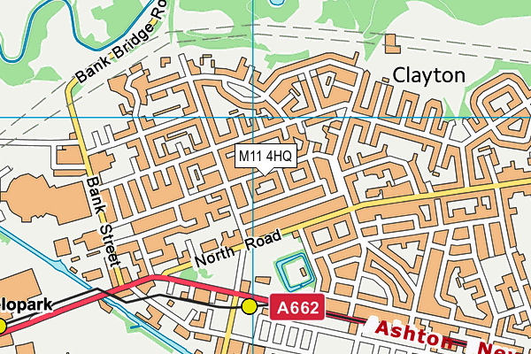 M11 4HQ map - OS VectorMap District (Ordnance Survey)