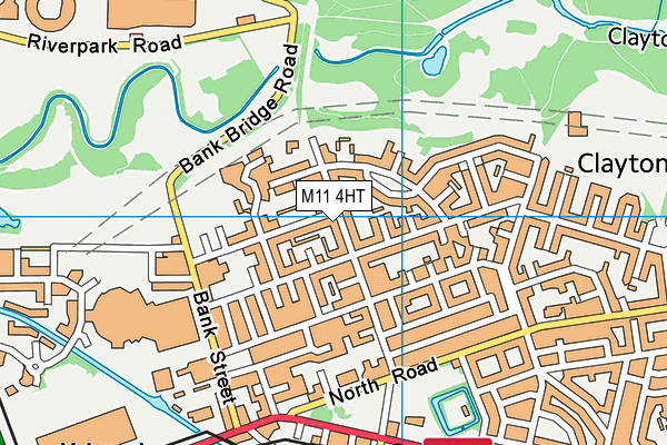 M11 4HT map - OS VectorMap District (Ordnance Survey)