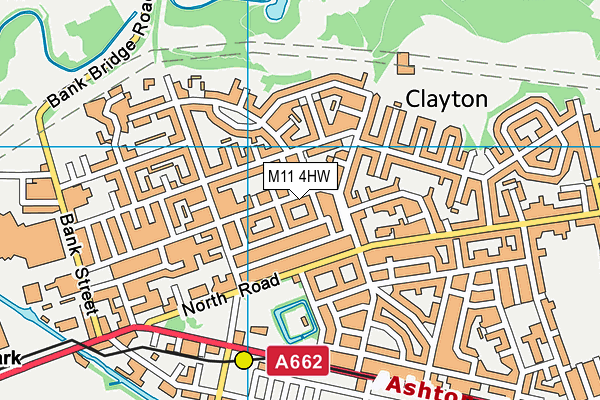 M11 4HW map - OS VectorMap District (Ordnance Survey)