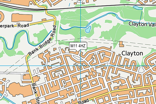 M11 4HZ map - OS VectorMap District (Ordnance Survey)