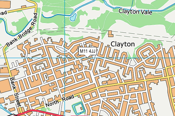 M11 4JJ map - OS VectorMap District (Ordnance Survey)