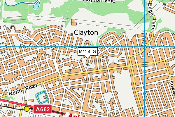 M11 4LG map - OS VectorMap District (Ordnance Survey)