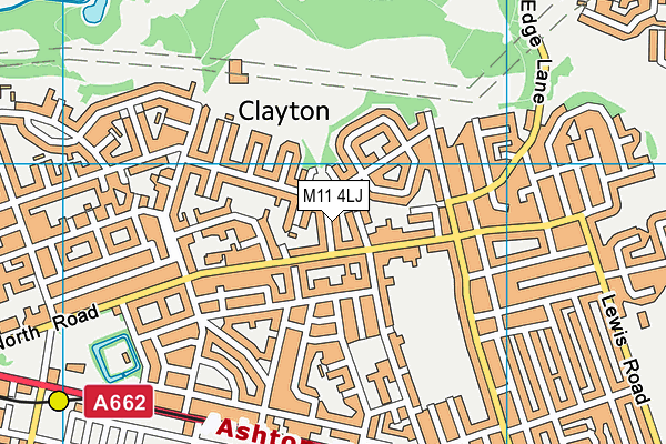 M11 4LJ map - OS VectorMap District (Ordnance Survey)