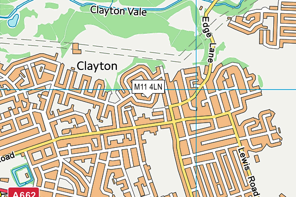 M11 4LN map - OS VectorMap District (Ordnance Survey)