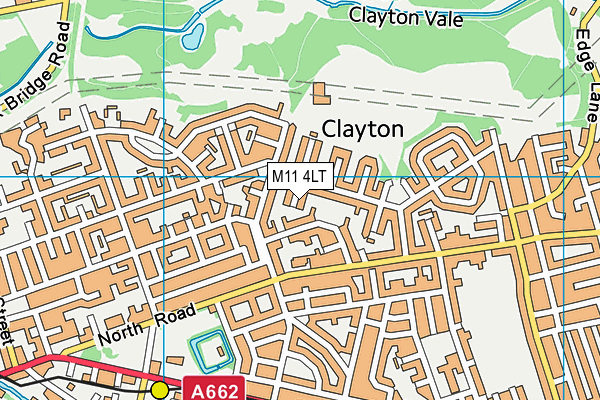 M11 4LT map - OS VectorMap District (Ordnance Survey)