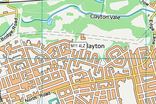 M11 4LZ map - OS VectorMap District (Ordnance Survey)