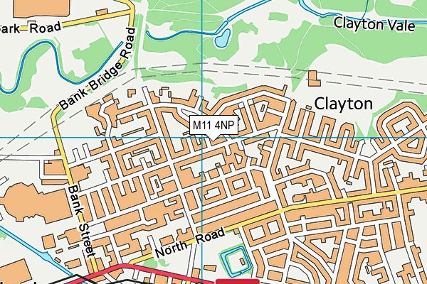 M11 4NP map - OS VectorMap District (Ordnance Survey)