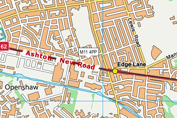 M11 4PP map - OS VectorMap District (Ordnance Survey)