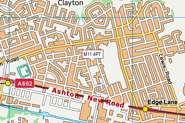 M11 4PT map - OS VectorMap District (Ordnance Survey)