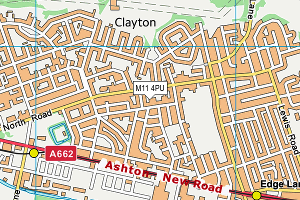 M11 4PU map - OS VectorMap District (Ordnance Survey)