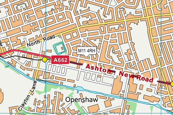 M11 4RH map - OS VectorMap District (Ordnance Survey)