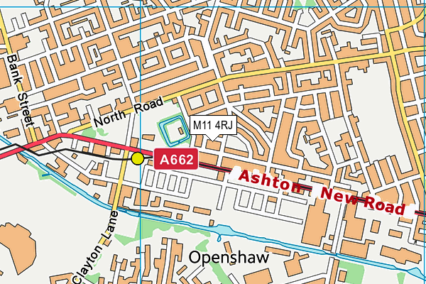 M11 4RJ map - OS VectorMap District (Ordnance Survey)