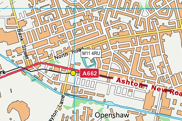 M11 4RU map - OS VectorMap District (Ordnance Survey)