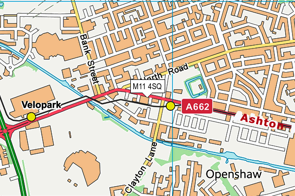 M11 4SQ map - OS VectorMap District (Ordnance Survey)