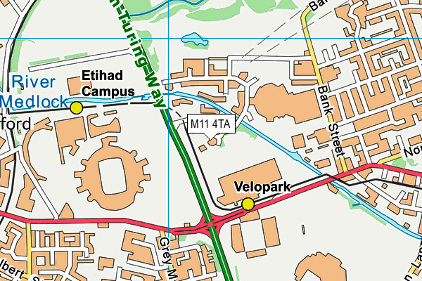 M11 4TA map - OS VectorMap District (Ordnance Survey)