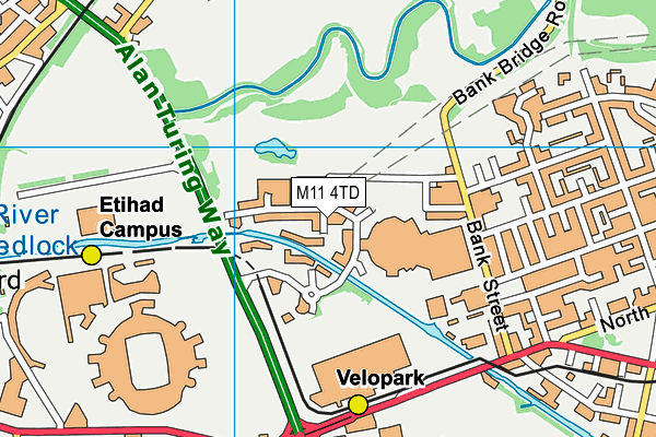 M11 4TD map - OS VectorMap District (Ordnance Survey)