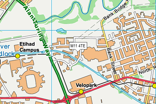 M11 4TE map - OS VectorMap District (Ordnance Survey)