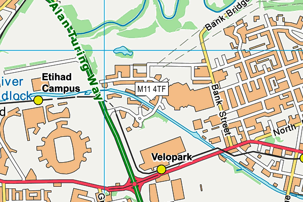 M11 4TF map - OS VectorMap District (Ordnance Survey)