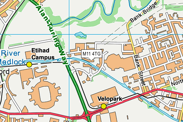 M11 4TG map - OS VectorMap District (Ordnance Survey)